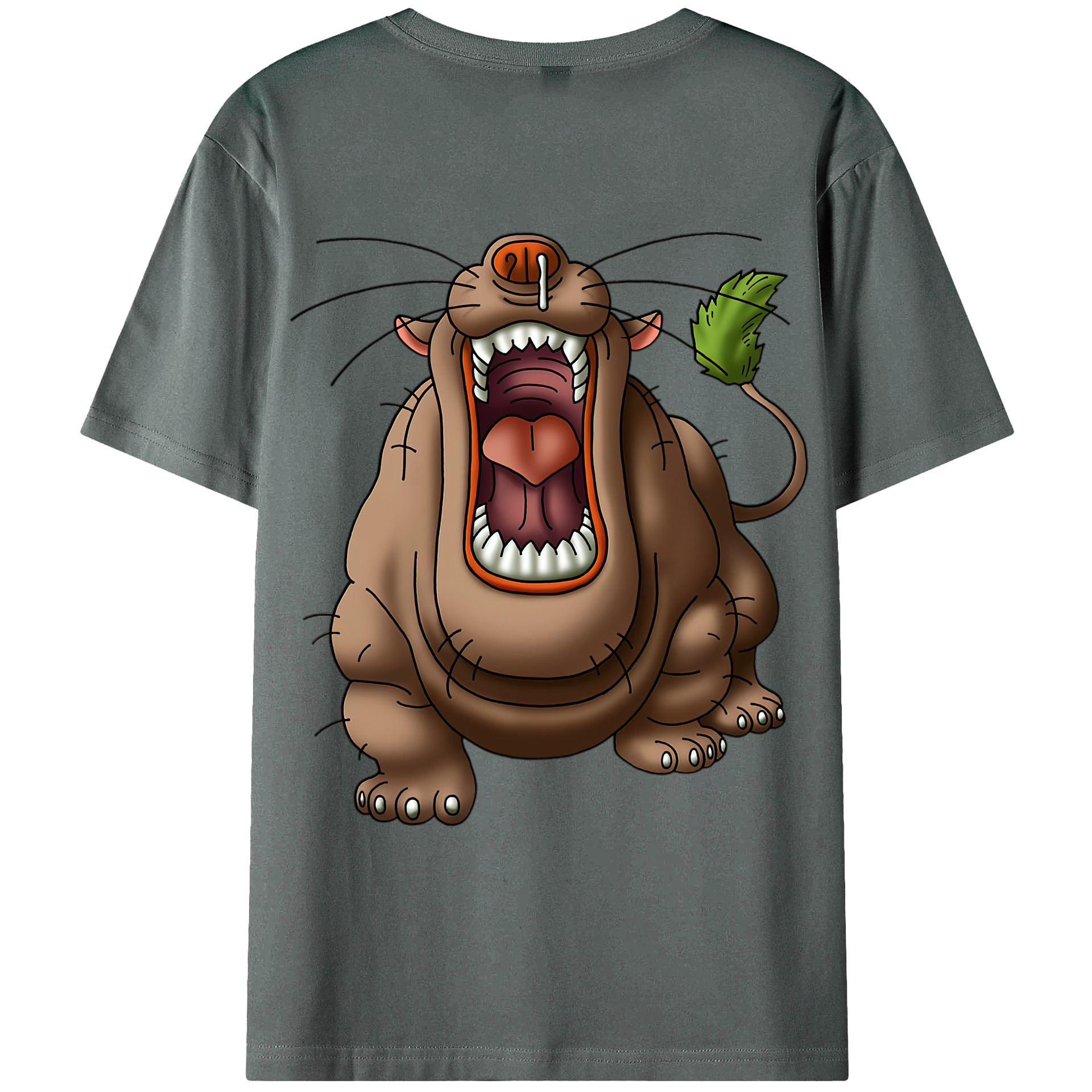（画像用） ドラゴンクエスト Doragon Kuesuto Dragon Quest 綿100％ メンズ半袖Tシャツ（バックプリント） 通気性